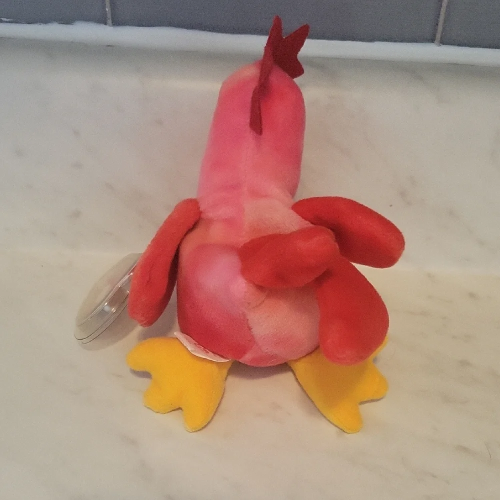 Ty Pink and Yellow Plush Bird Toy